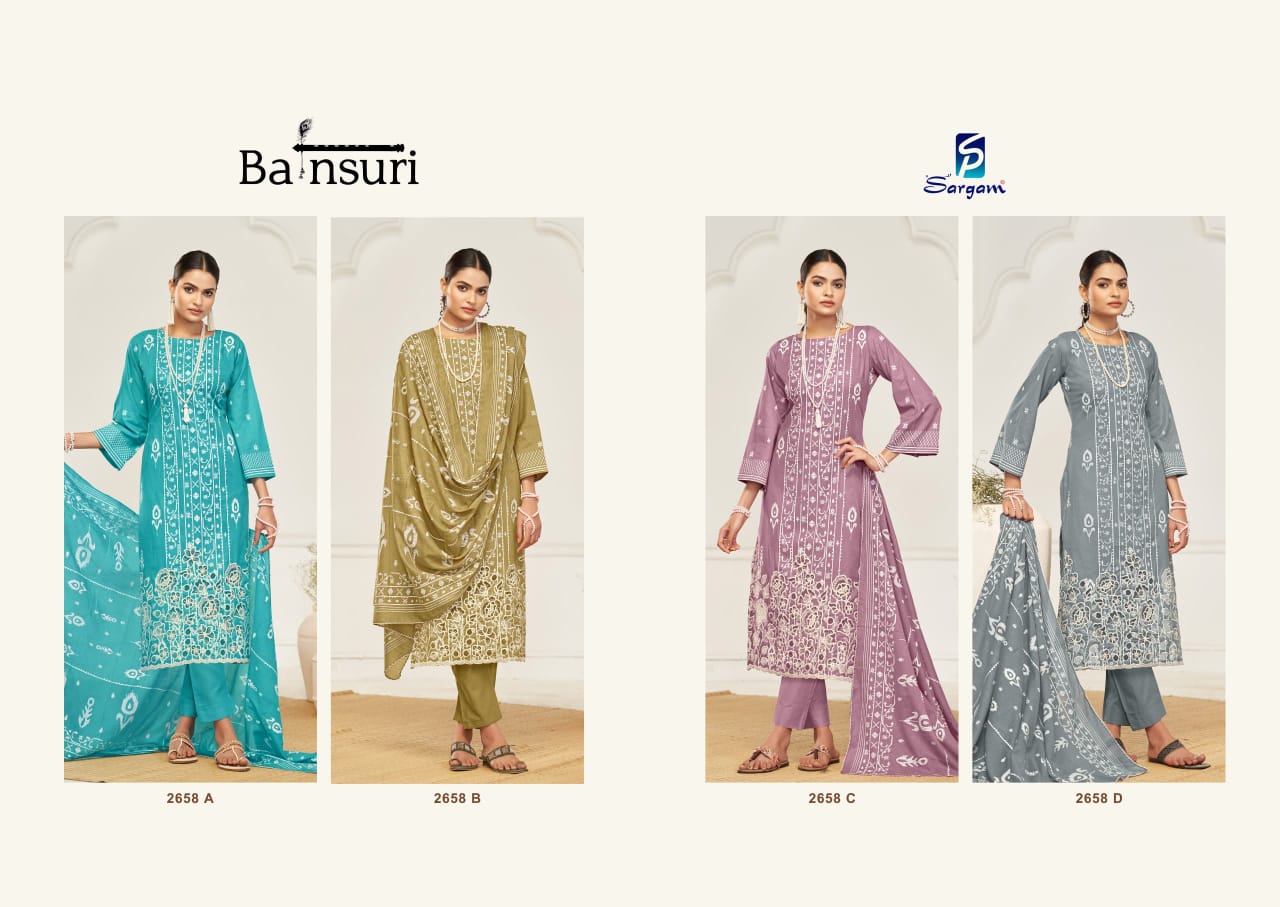 Bansuri by Sargam Pure Cotton Printed Designer Salwar Suit Orders In India